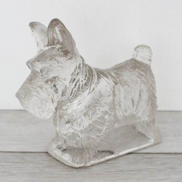 Antique Vintage 1930 Glass Scottie Dog Scottish Terrier Figurine Candy Container - Picture 2 of 15